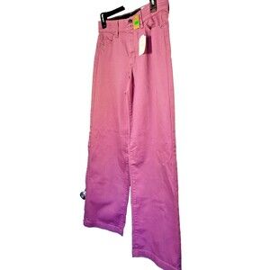 St. John's Bay Wide Leg Jeans - Size 2 - Bordeaux Rose Purple - NEW WITH TAGS